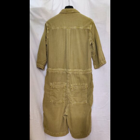 Sundance Monroe Cotton Jumpsuit Army Green Shorts Romper Jumpsuit Small EUC - Picture 7 of 8